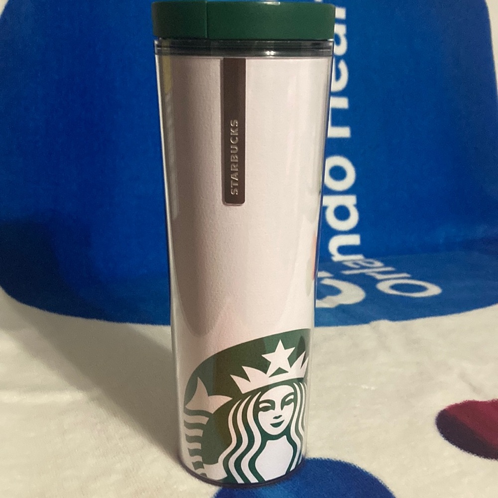 Starbucks White and Green Tumbler